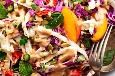 salade asiatique fraiche chou peche