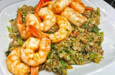 salade de riz aux langoustines